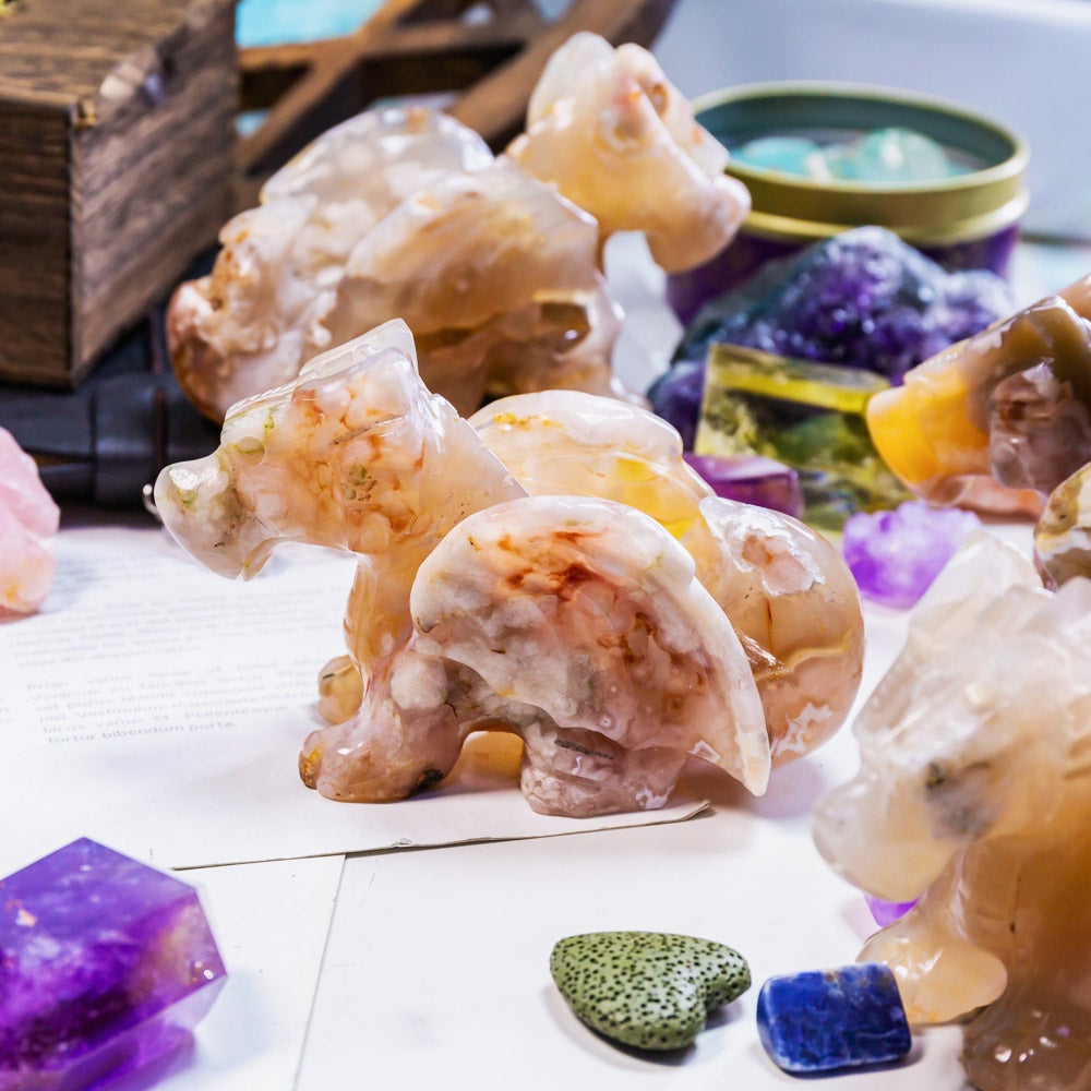 Reikistal Fleur Agate Dragon volant