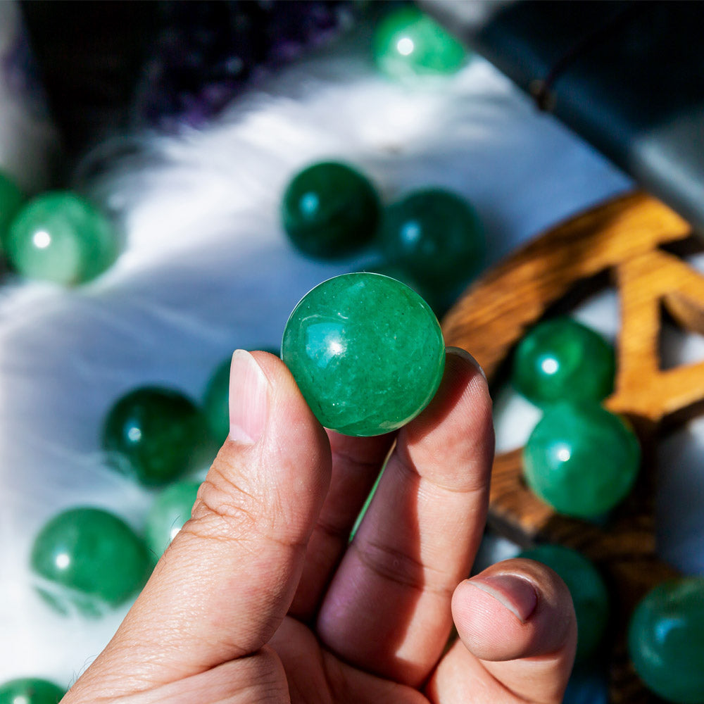 Reikistal Green Strawberry Quartz Ball