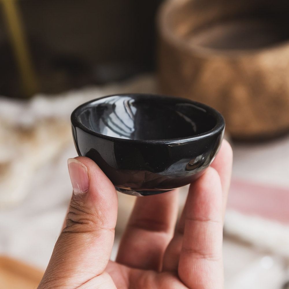 Reikistal Black Obsidian Bowl