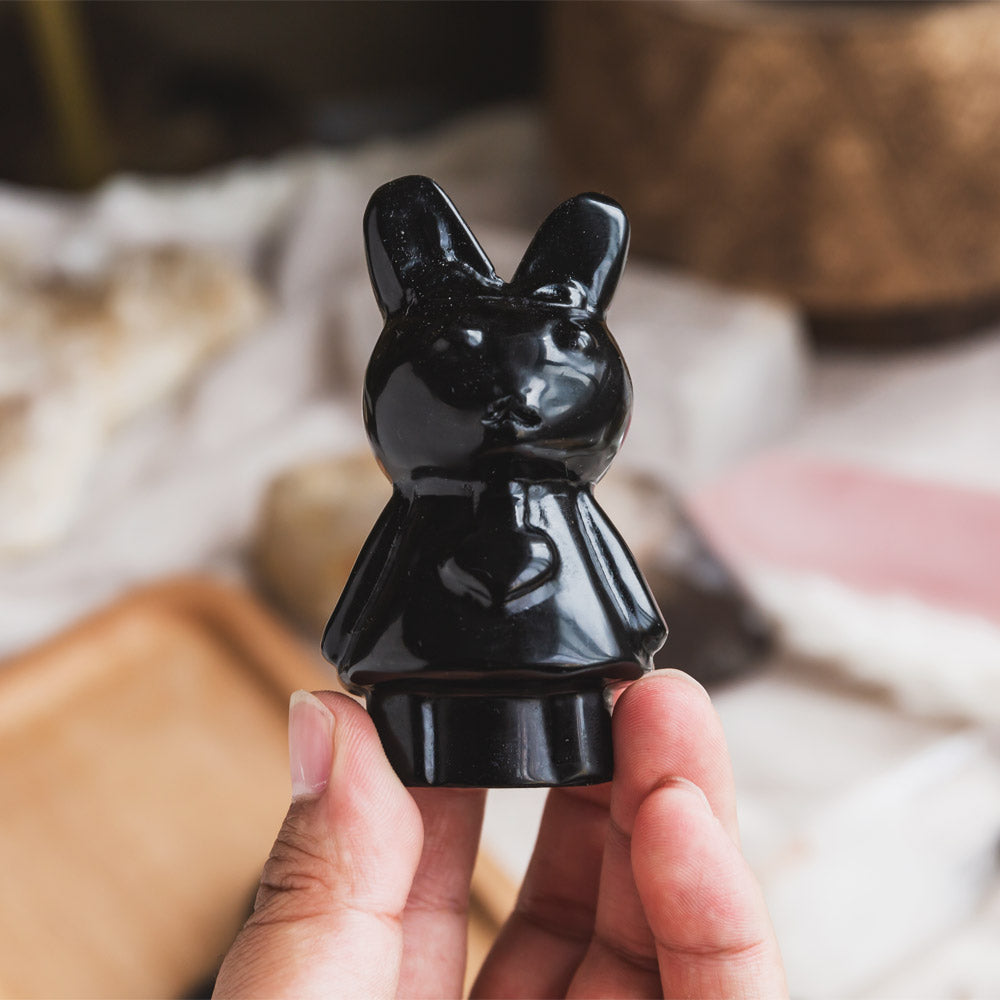 Reikistal Black Obsidian Rabbit