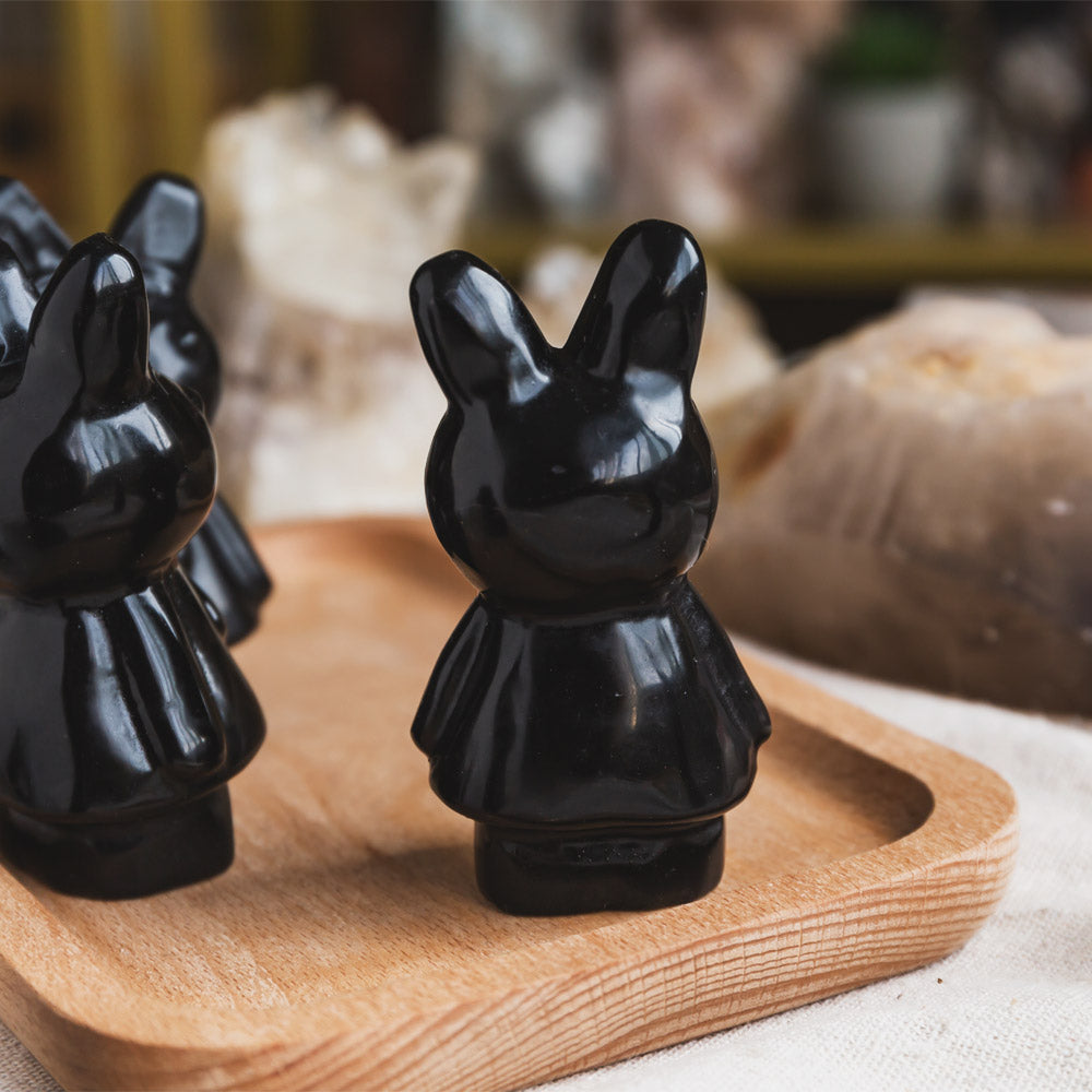 Reikistal Black Obsidian Rabbit