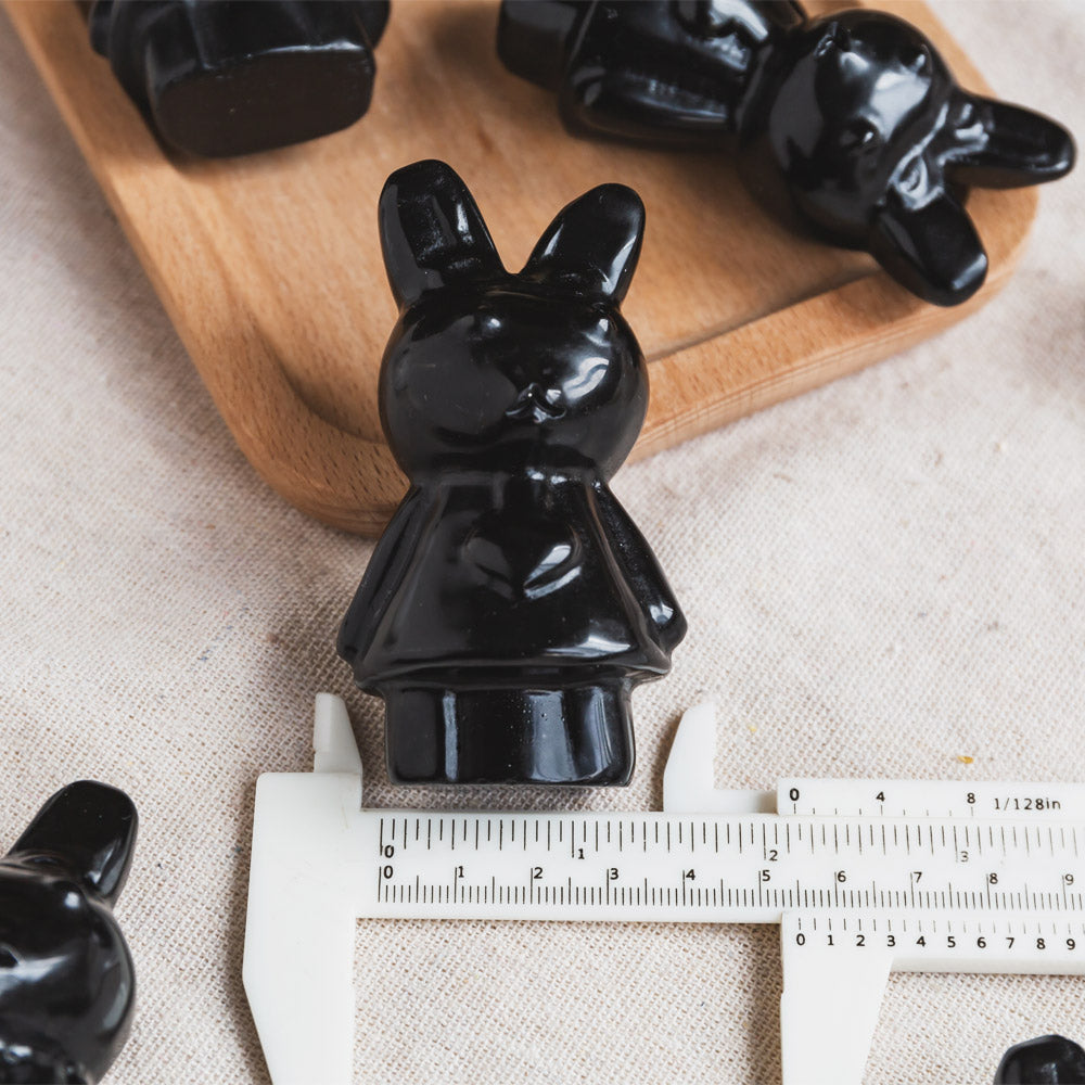 Reikistal Black Obsidian Rabbit