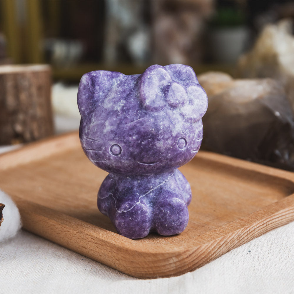 Reikistal Lepdolite Hello Kitty