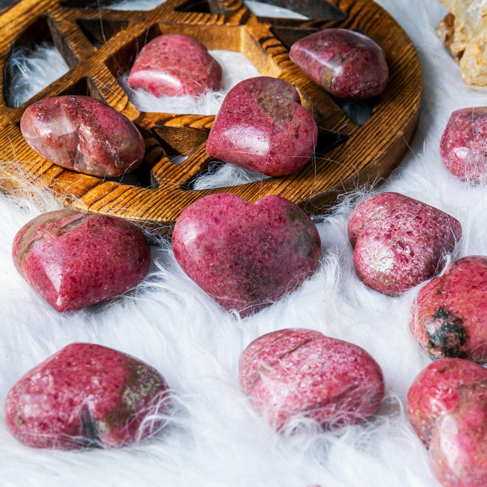 Reikistal Rhodonite Heart