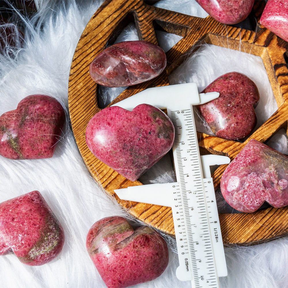 Reikistal Rhodonite Heart