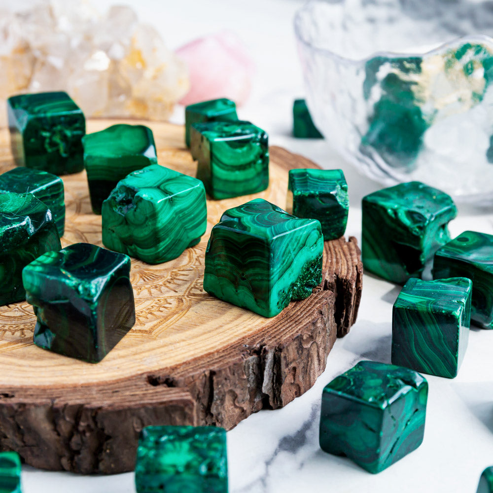 Reikistal Malachite Cube