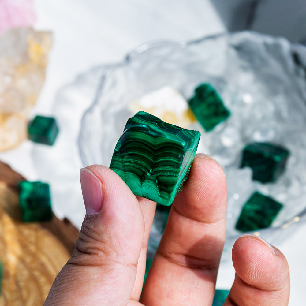 Reikistal Malachite Cube