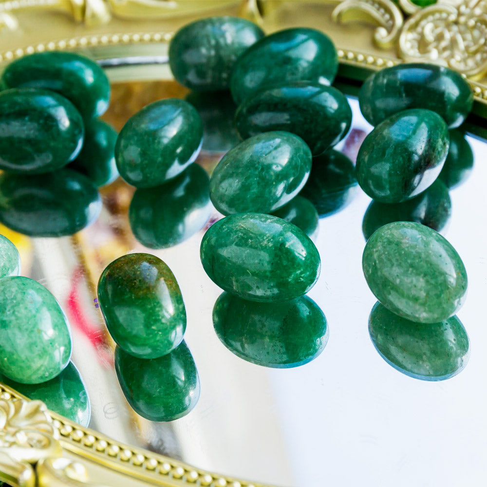 Reikistal Green Strawberry Quartz Tumbled Stone