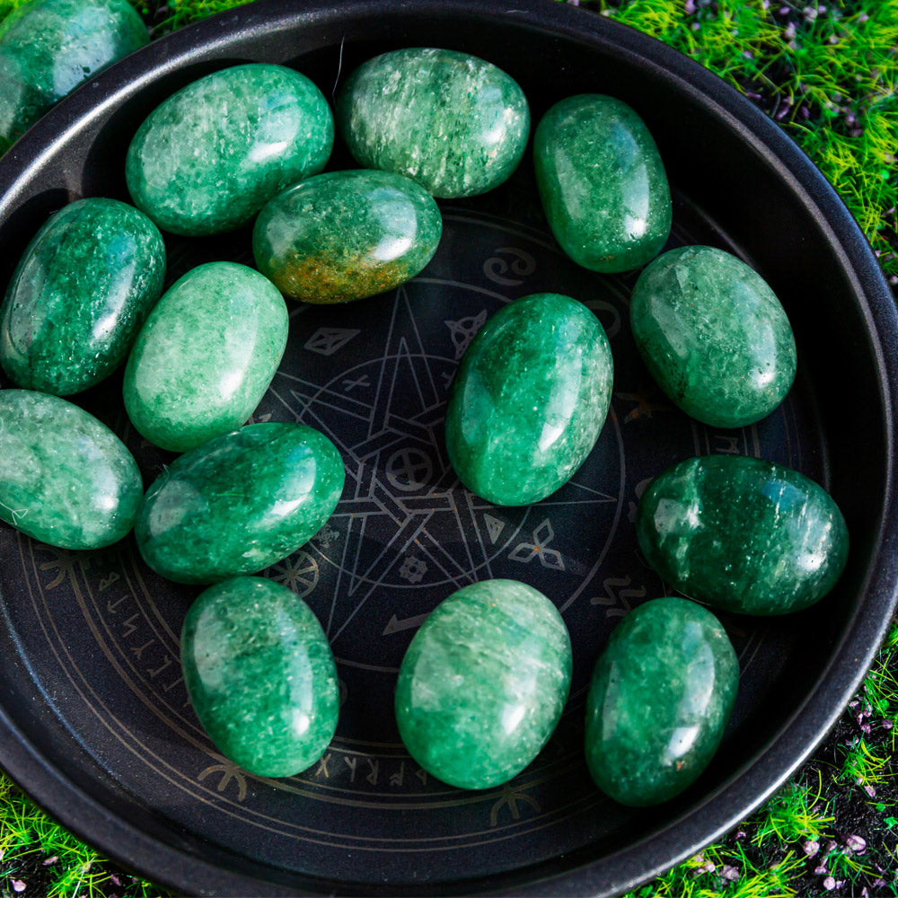 Reikistal Green Strawberry Quartz Tumbled Stone