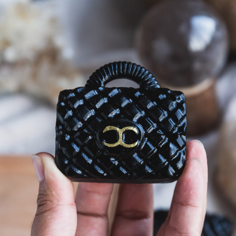 Reikistal Black Obsidian Bag
