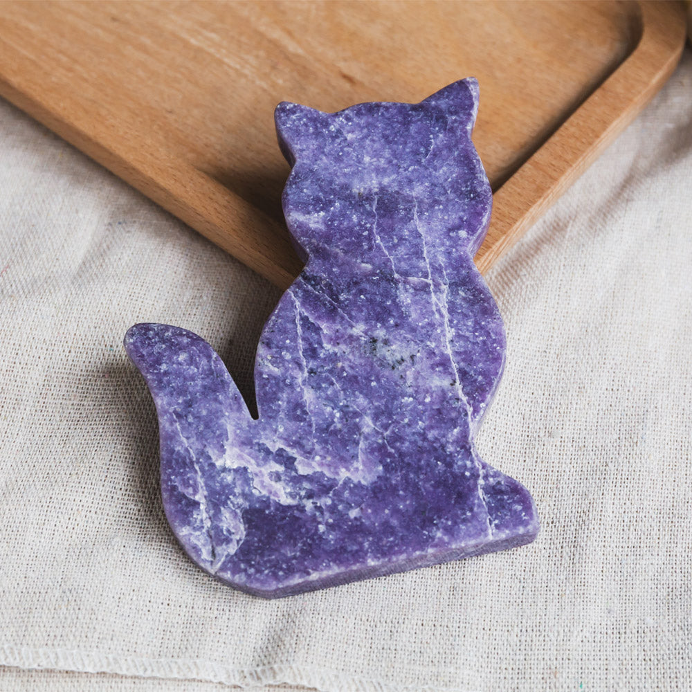 Reikistal Lepidolite Cat Slice