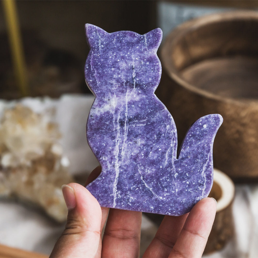 Reikistal Lepidolite Cat Slice