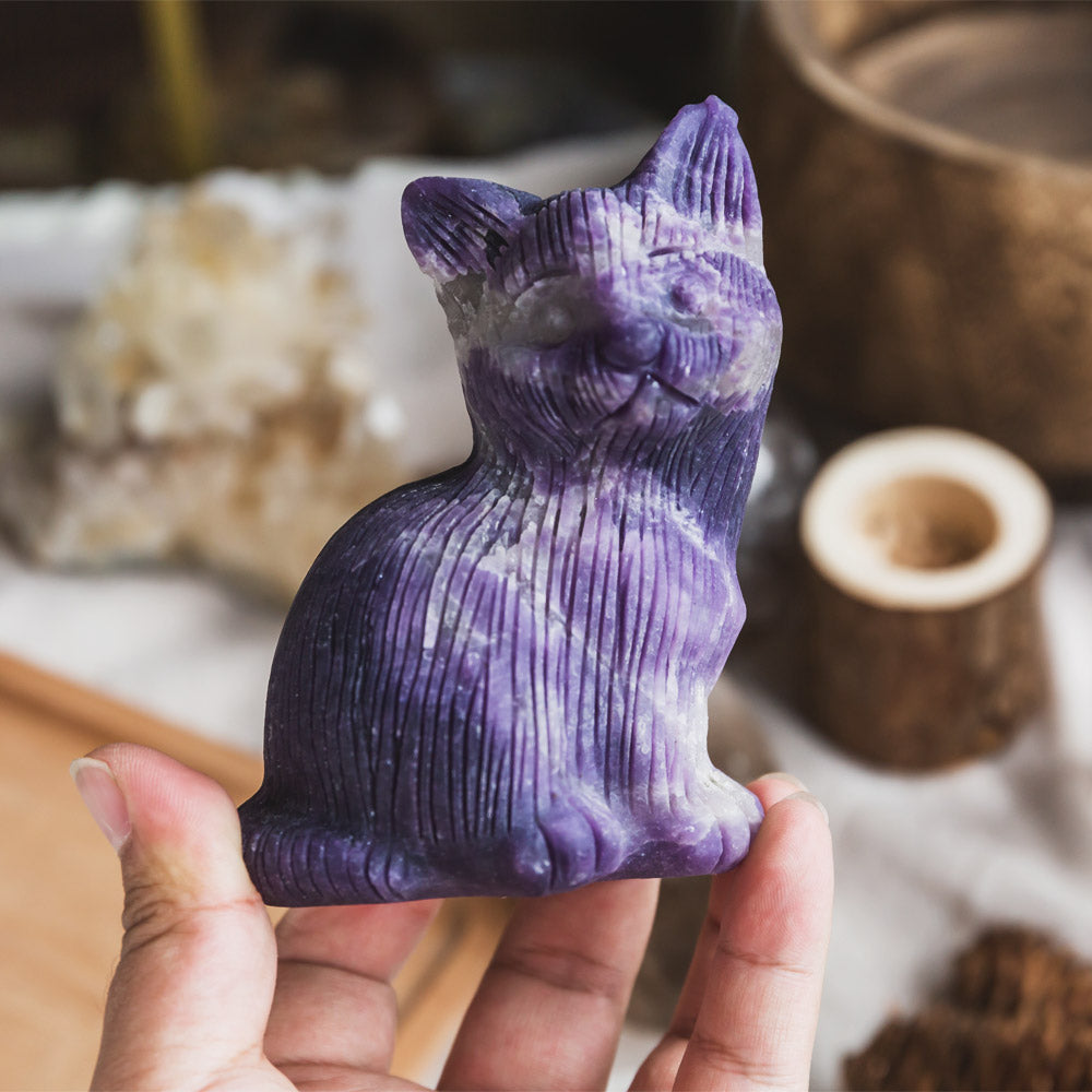 Reikistal Lepidolite Cat