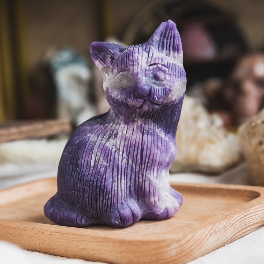 Reikistal Lepidolite Cat