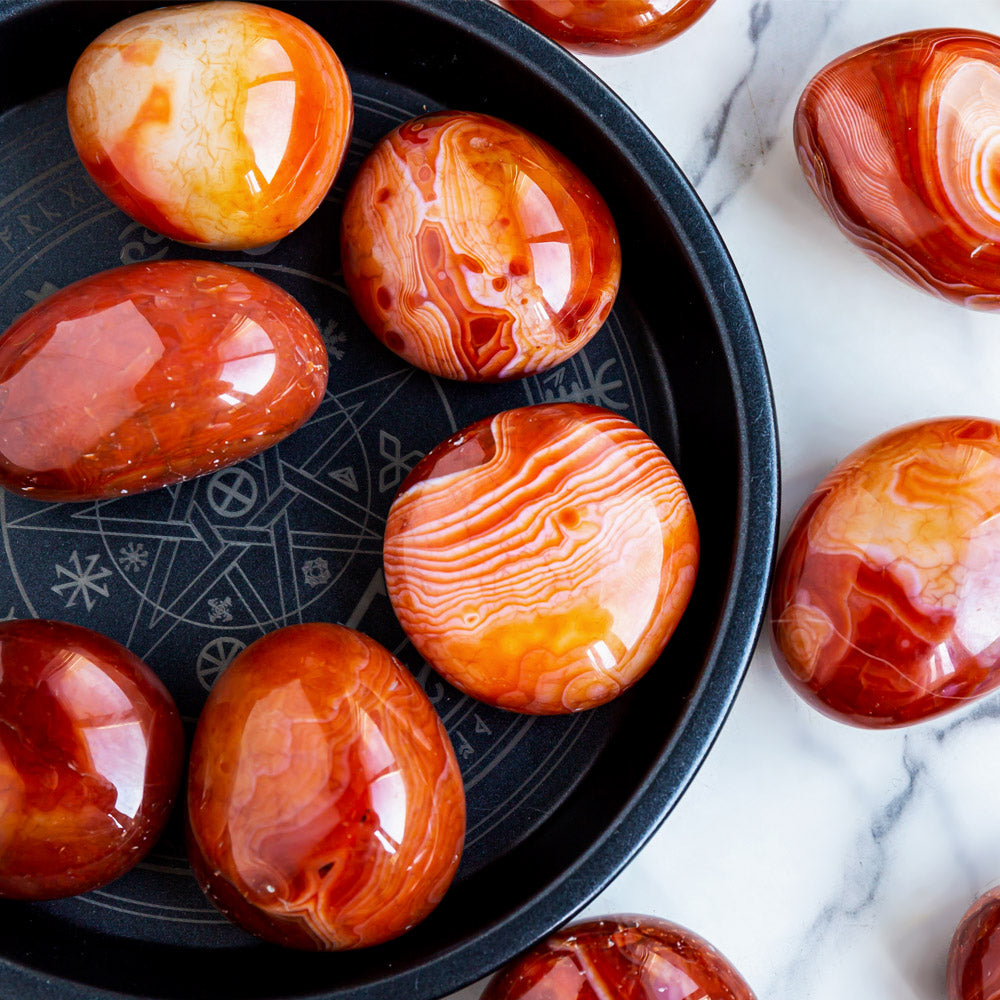 Reikistal Red Sardonyx Palm Stone