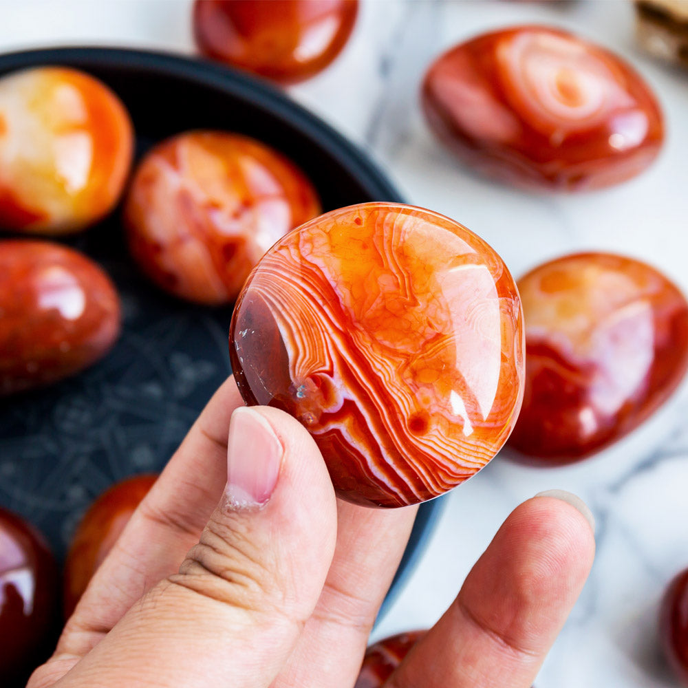 Reikistal Red Sardonyx Palm Stone