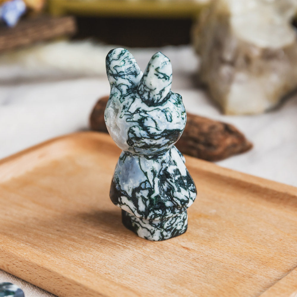 Reikistal Moss Agate Rabbit