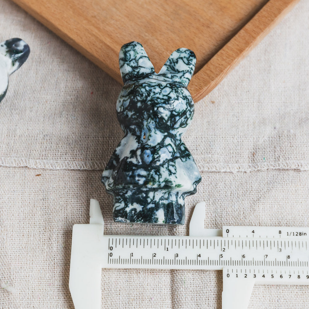 Reikistal Moss Agate Rabbit