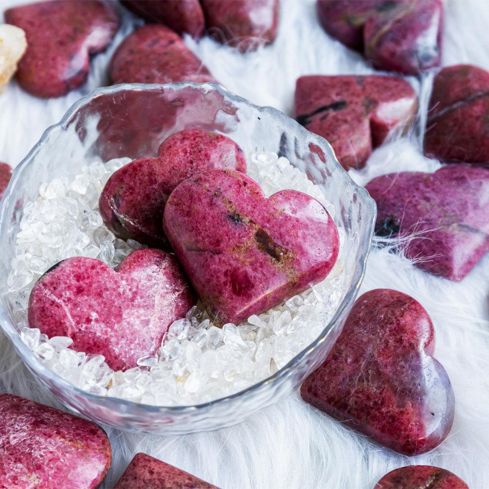 Rhodonite heart - Reikilovecrystal