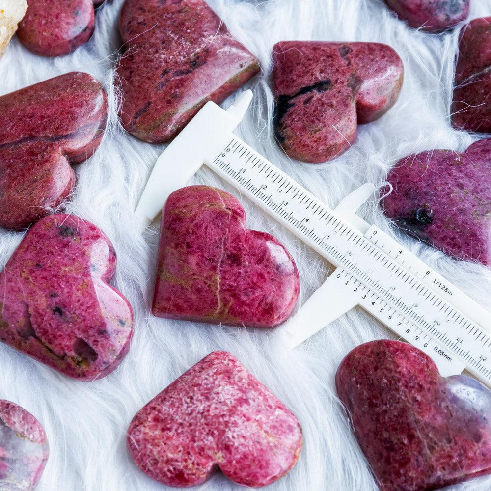 Rhodonite heart - Reikilovecrystal