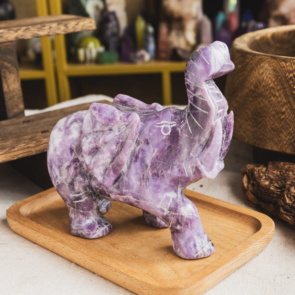 Reikistal Lepdolite Elephant