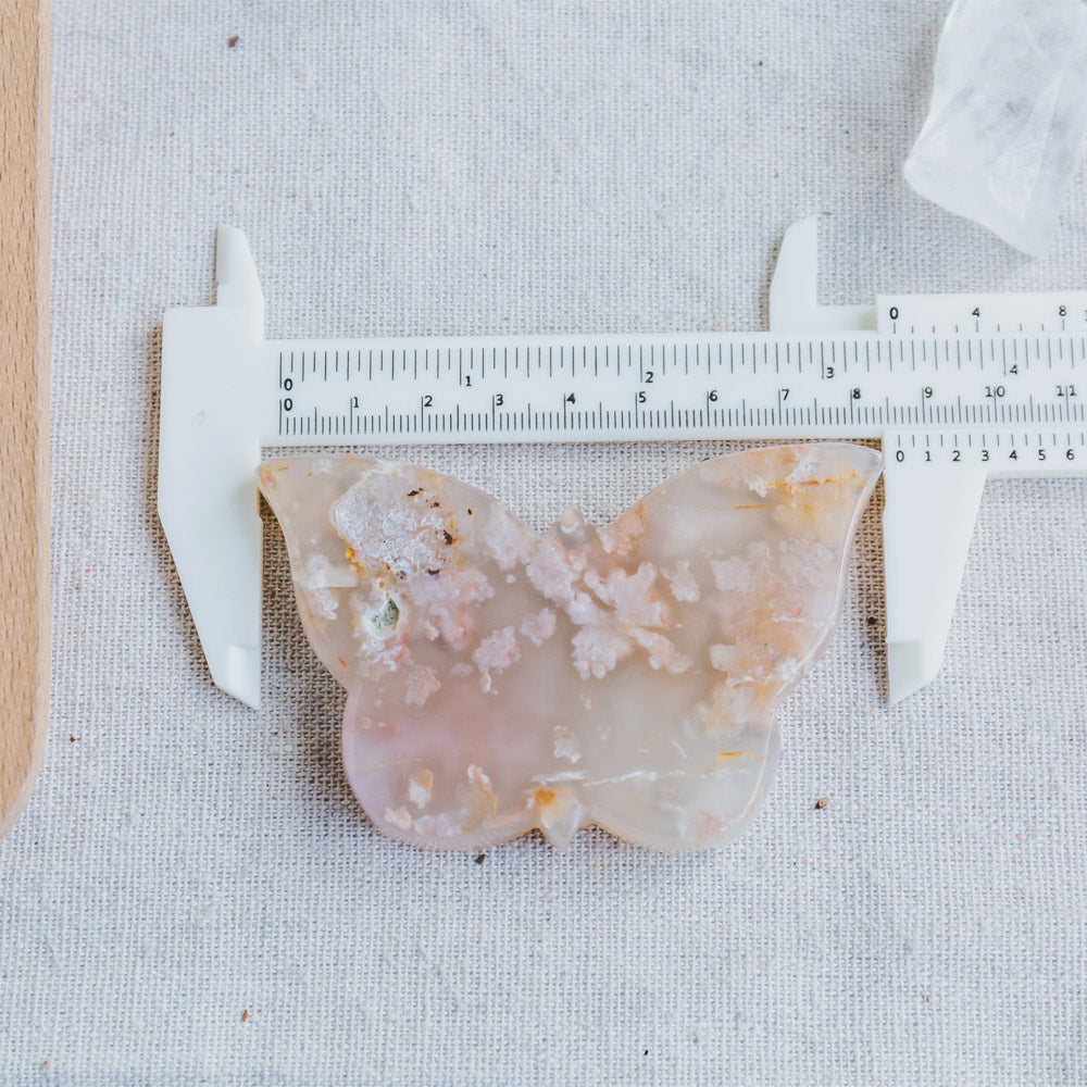 Reikistal Flower Agate Butterfly