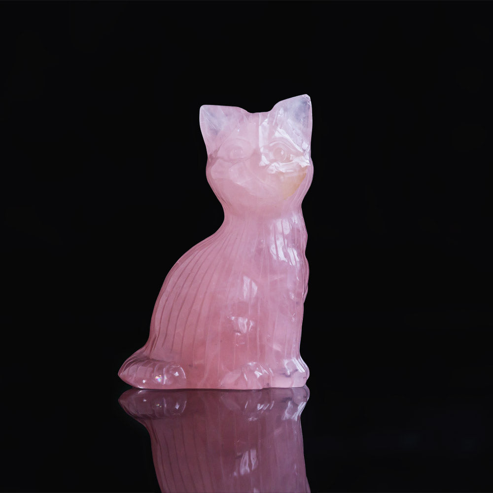 Reikistal Rose Quartz Cat