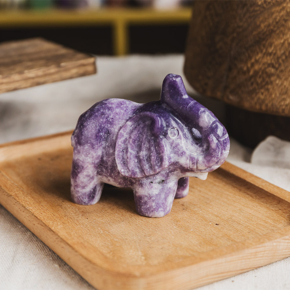 Reikistal Lepdolite Elephant