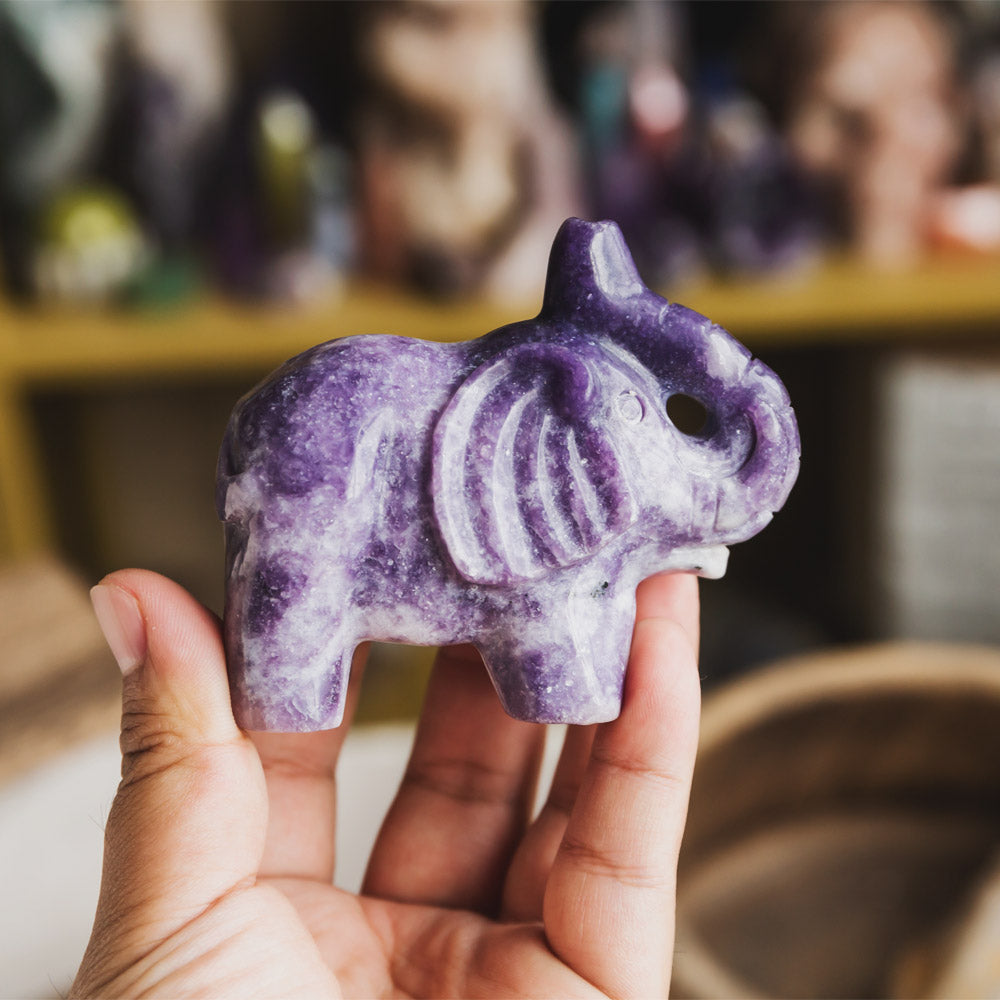 Reikistal Lepdolite Elephant