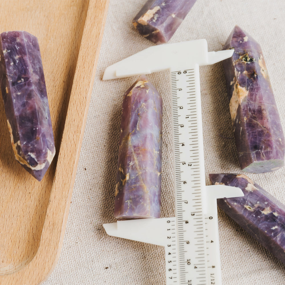 Reikistal Lavender Rose Quartz Point