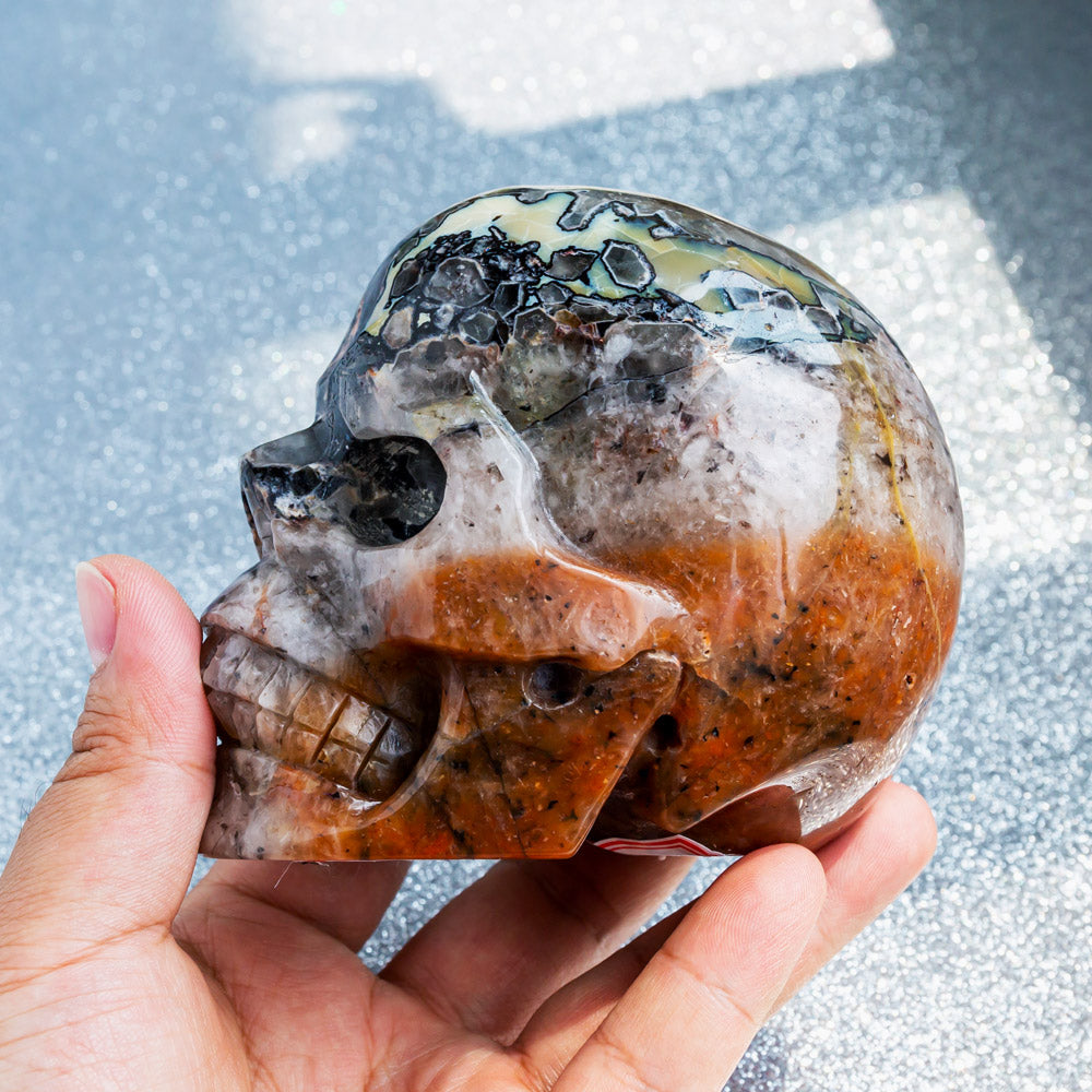 Reikistal Mosaic Quartz Skull