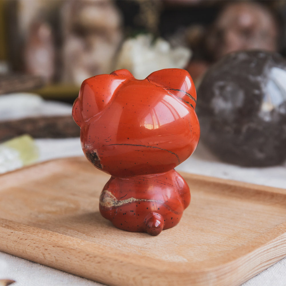 Reikistal Red Jasper Hello Kitty
