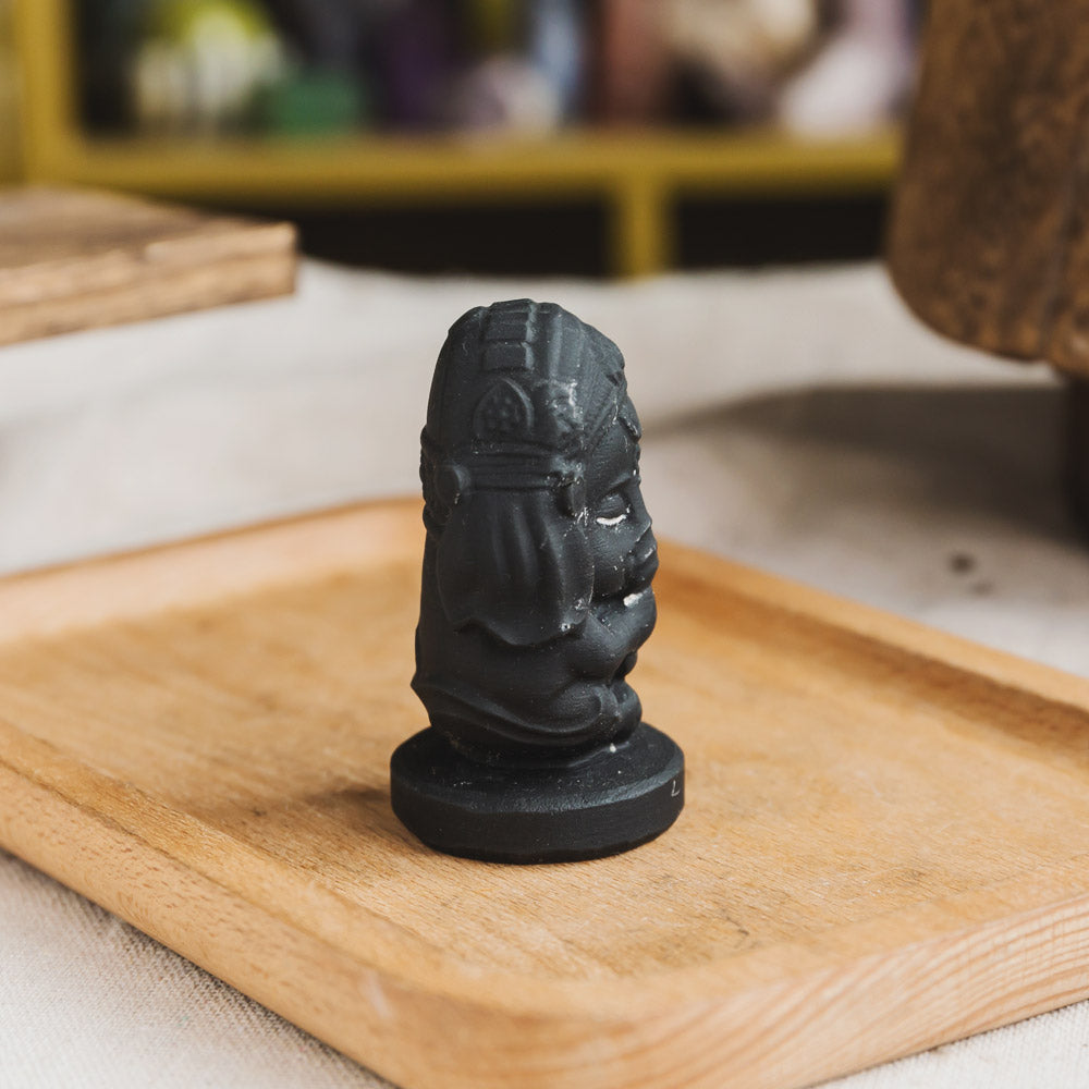 Reikistal Black Obsidian Ganesha