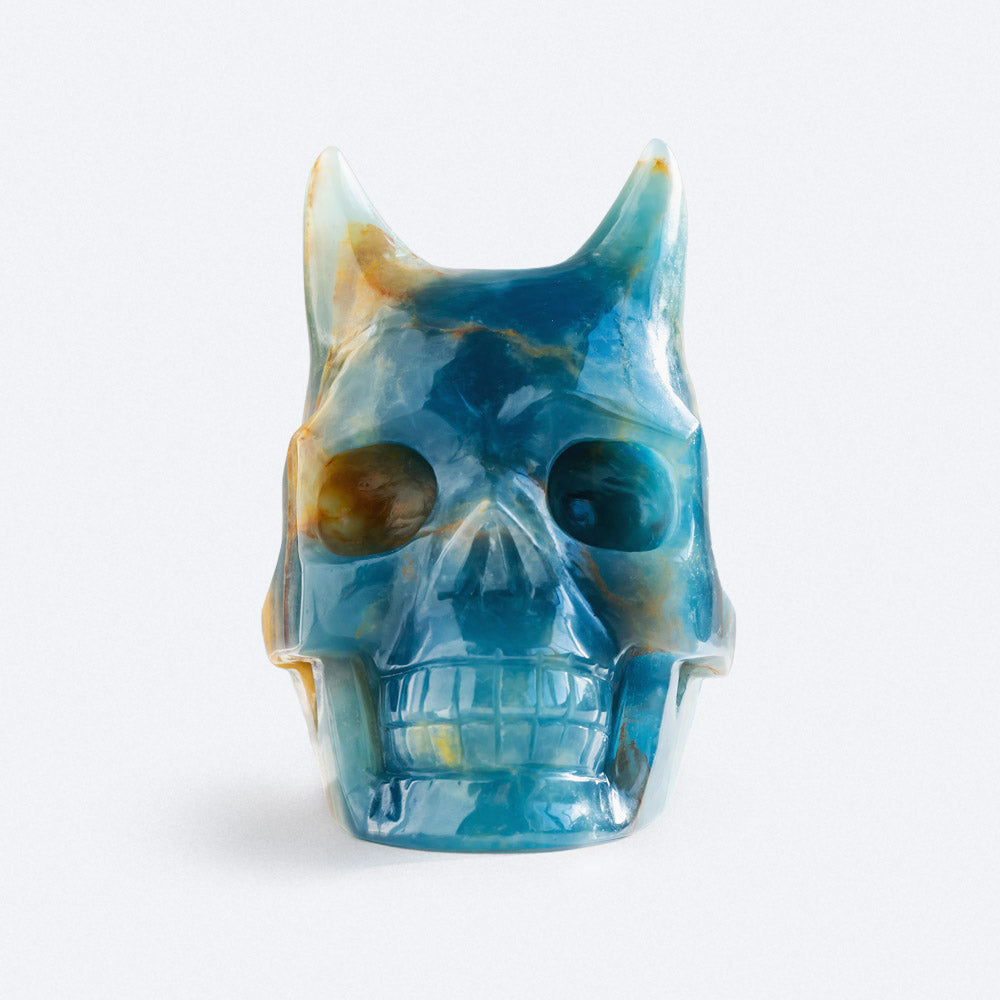 Reikistal Blå Onyx Skull