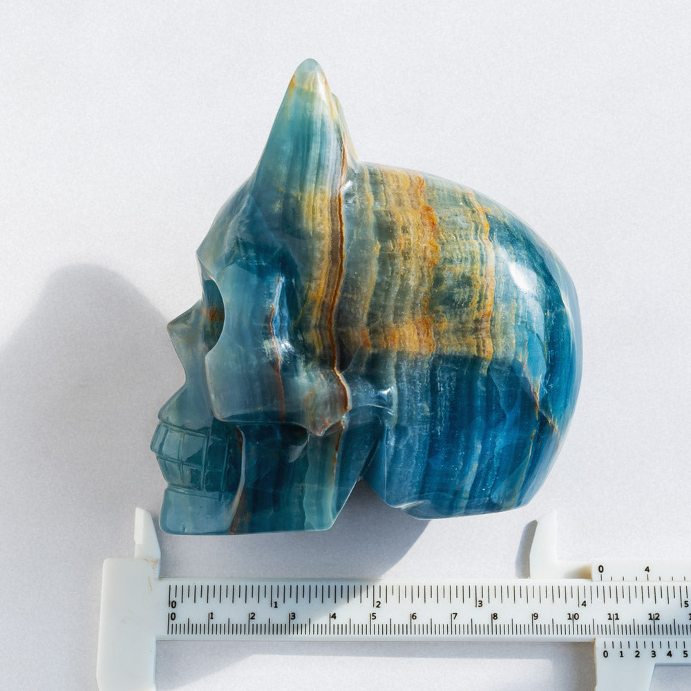 Reikistal Blå Onyx Skull