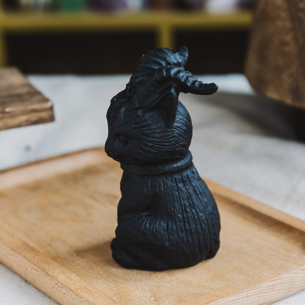 Reikistal Black Obsidian Cat