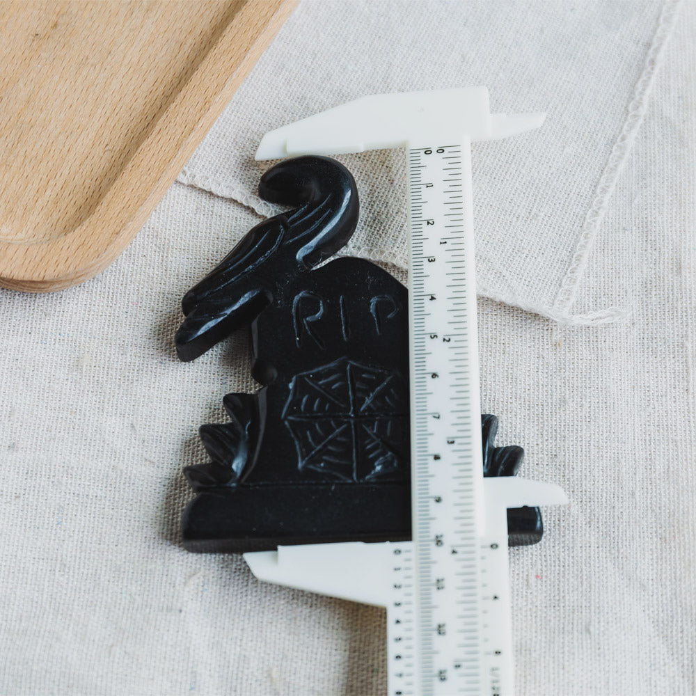 Reikistal Black Obsidian Tombstone