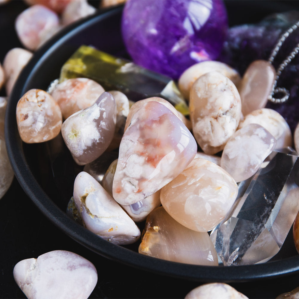 Reikistal Flower Agate Tumbled Stone