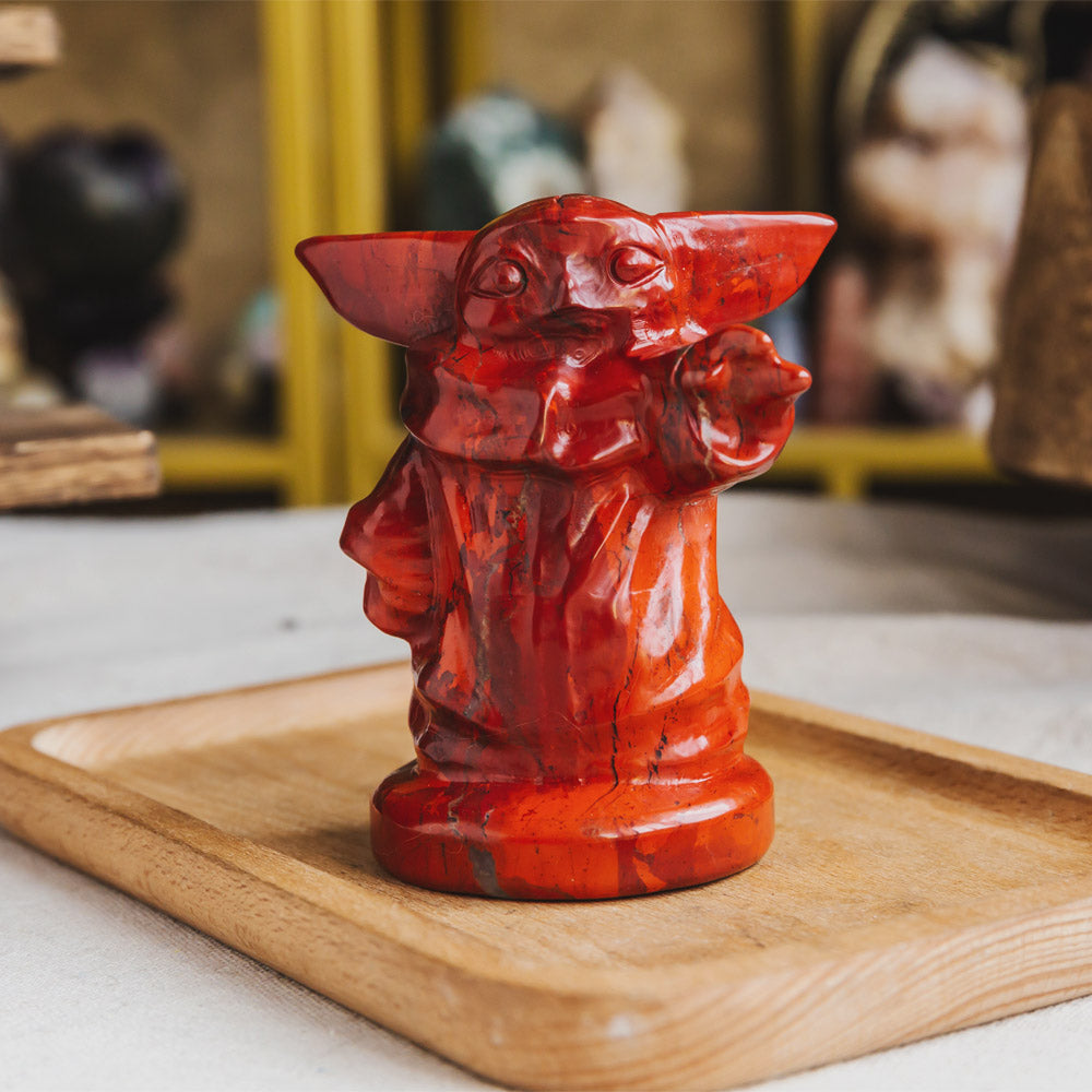 Reikistal Red Jasper Yoda