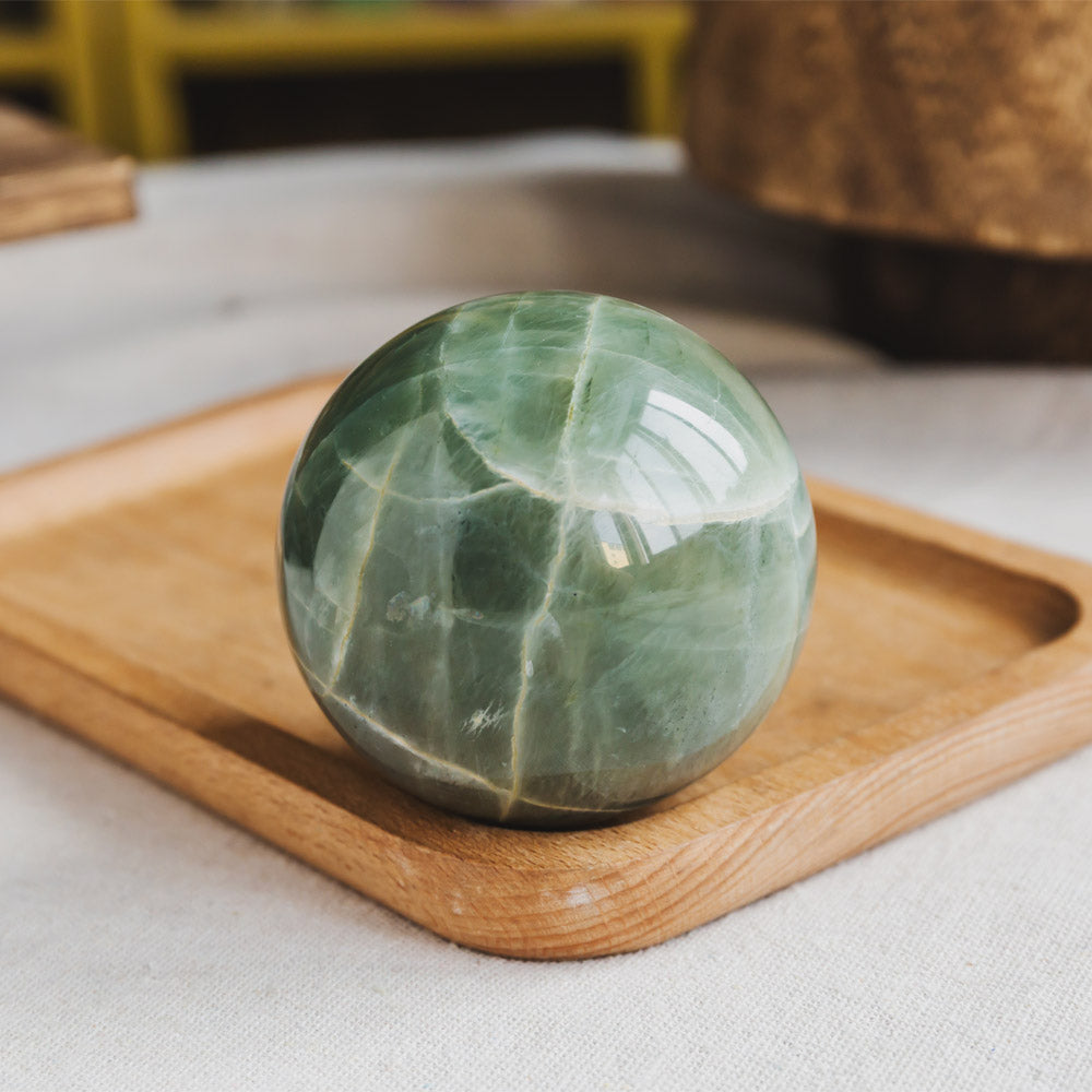Reikistal Green Moonstone Sphere