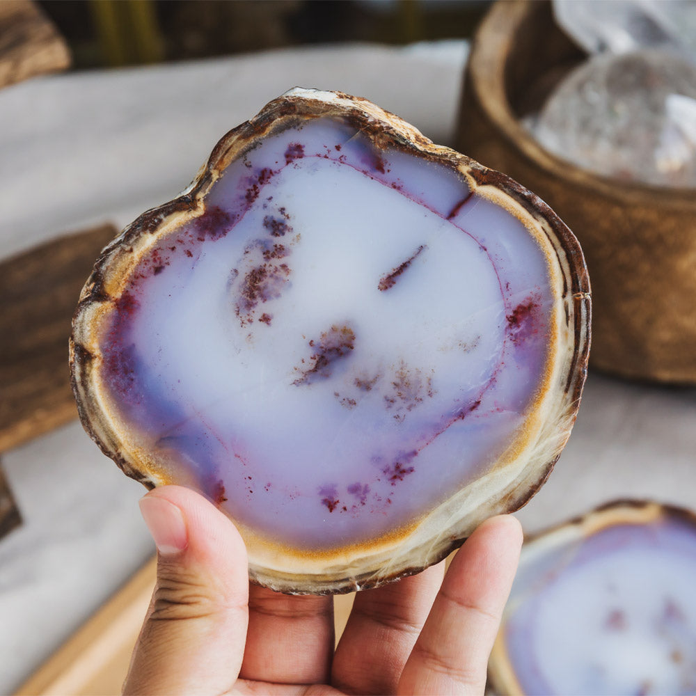 Reikistal Blue Chalcedony Slice