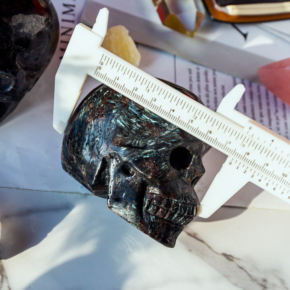 Reikistal Astrophyllite With Garnet Skull