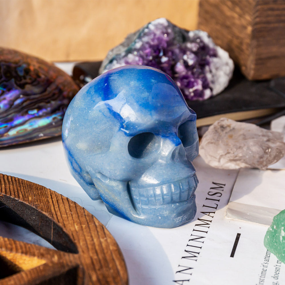 Reikistal Blue Aventurine Skull