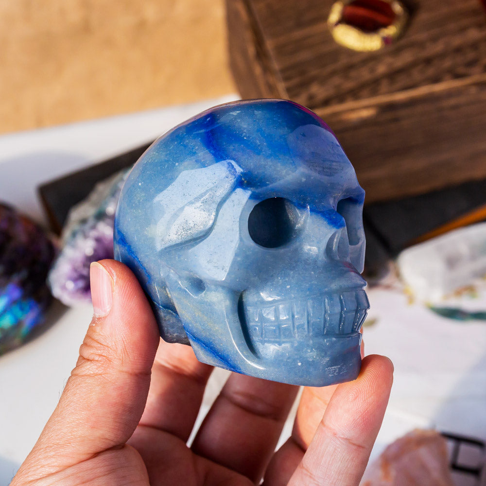 Reikistal Blue Aventurine Skull