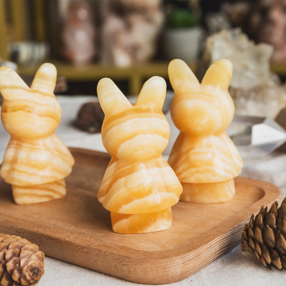 Reikistal Orange Calcite Rabbit