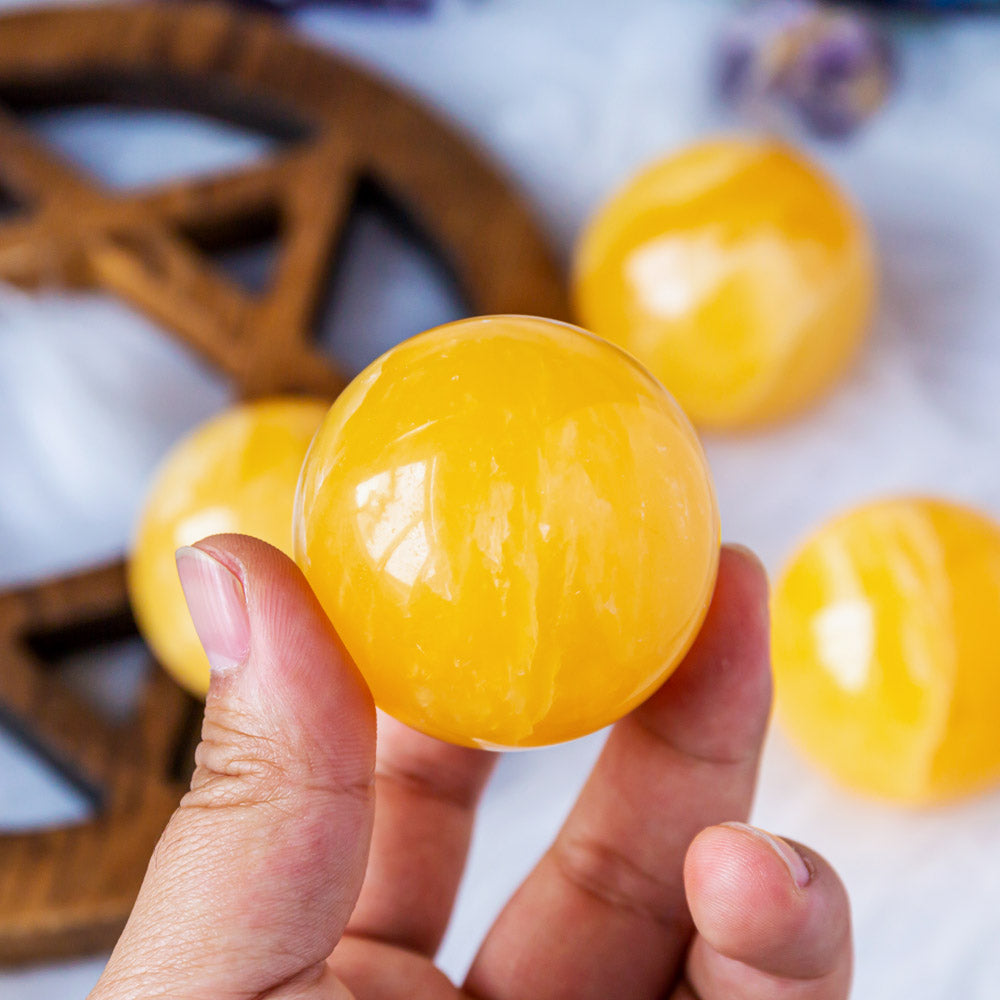 Reikistal Orange Calcite Sphere