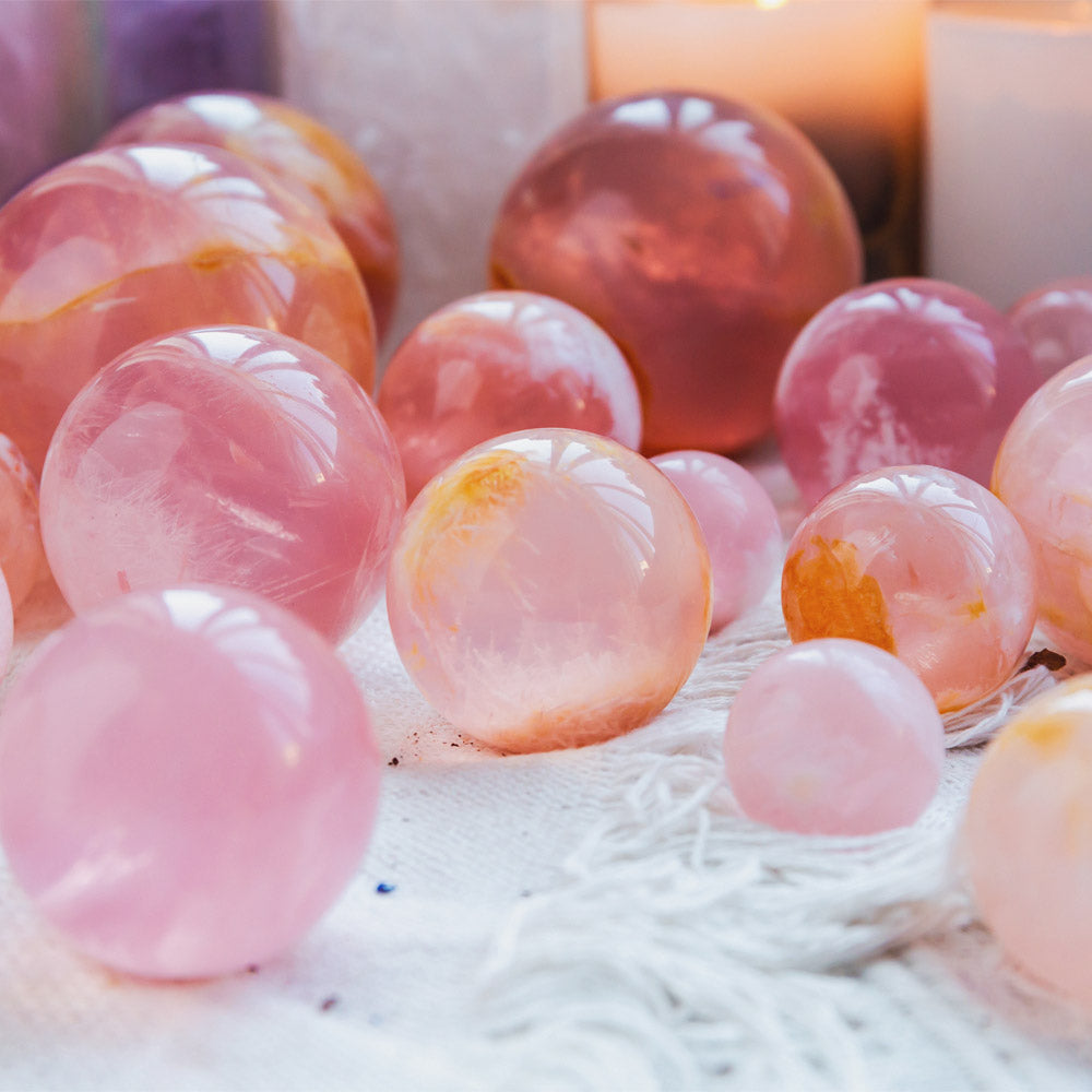 Reikistal Pink Garden Quartz Sphere