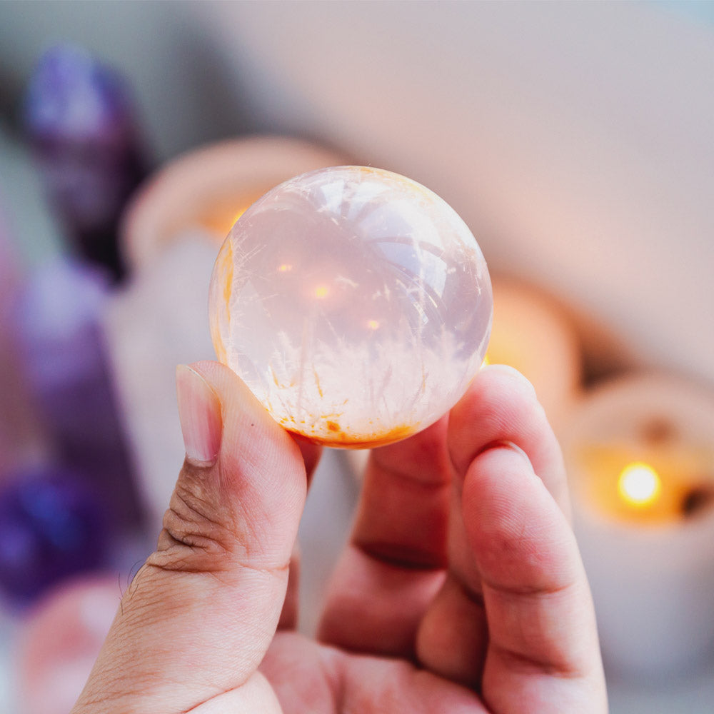 Reikistal Pink Garden Quartz Sphere