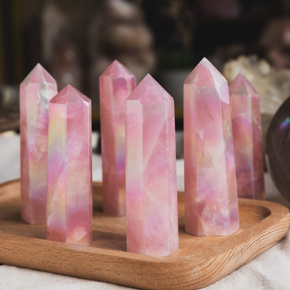 Reikistal Aura Rose Quartz Point