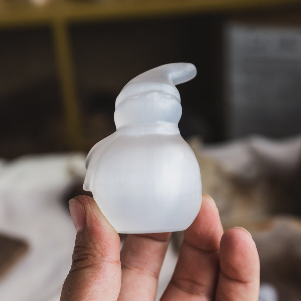 Reikistal Selenite Bonhomme de neige